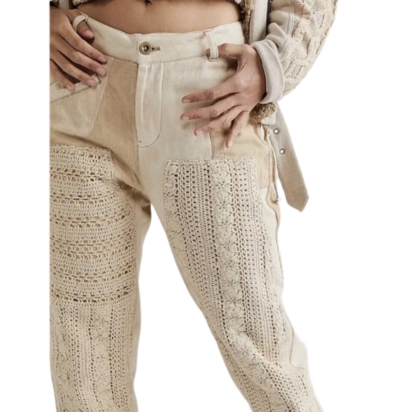 Free People Pants - Free People Pretty Lies Harem Patchwork Pants (New)